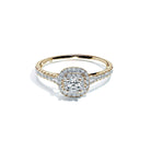 Oxford dobbelt halo guld ring