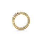 Oxford emerald eternity ring med sidesten i forgyldt sterlingsølv
