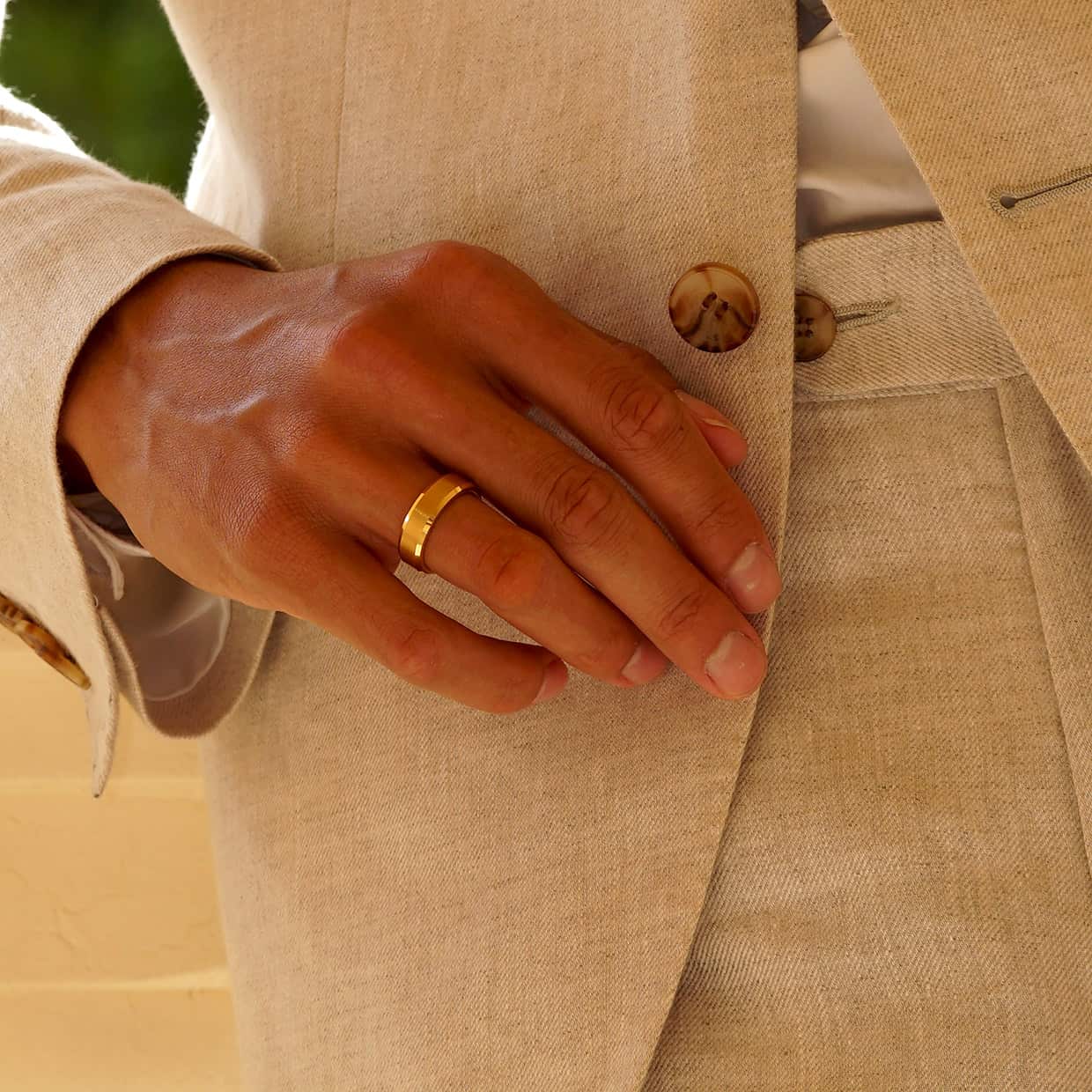 Tungsten ring forgyldt