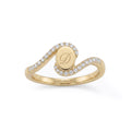Signature letter ring i guld vermeil