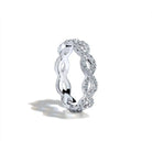 Diamantring eternity twist micropavé med diamanter i hvidguld