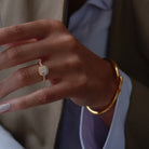 Oxford dobbelt halo guld ring