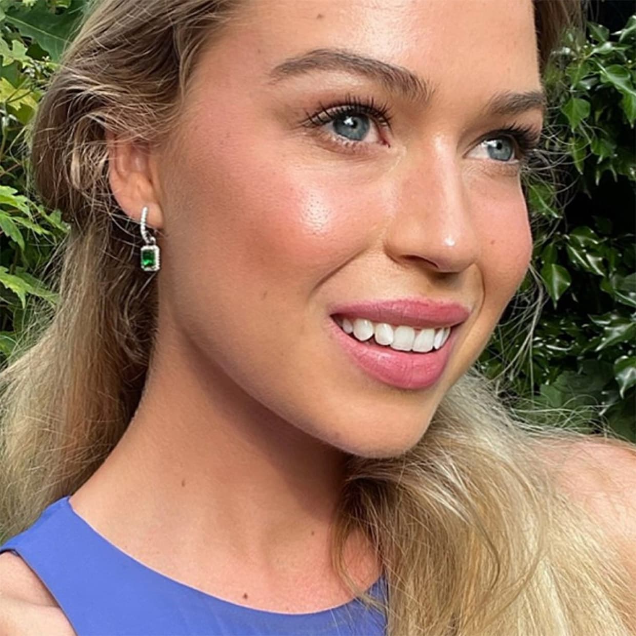 Oxford grønne emerald øreringe i sølv