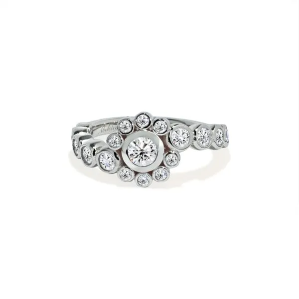 Oxford silver amore ring